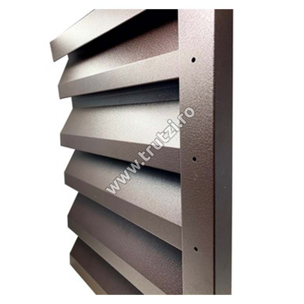 Imagine profil u vertical perforat mat bmg, maro ral 8019