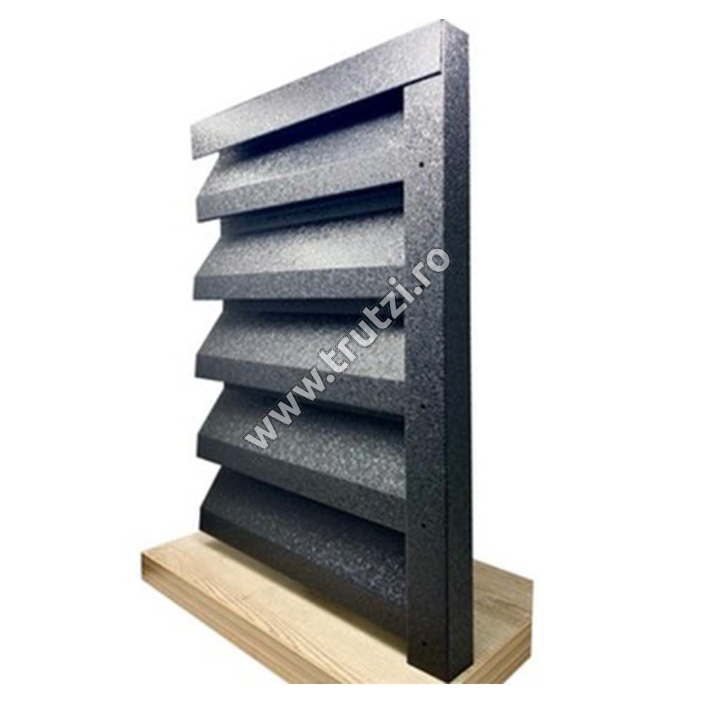 Imagine profil u vertical perforat v-mat structurat, gri ral 7024