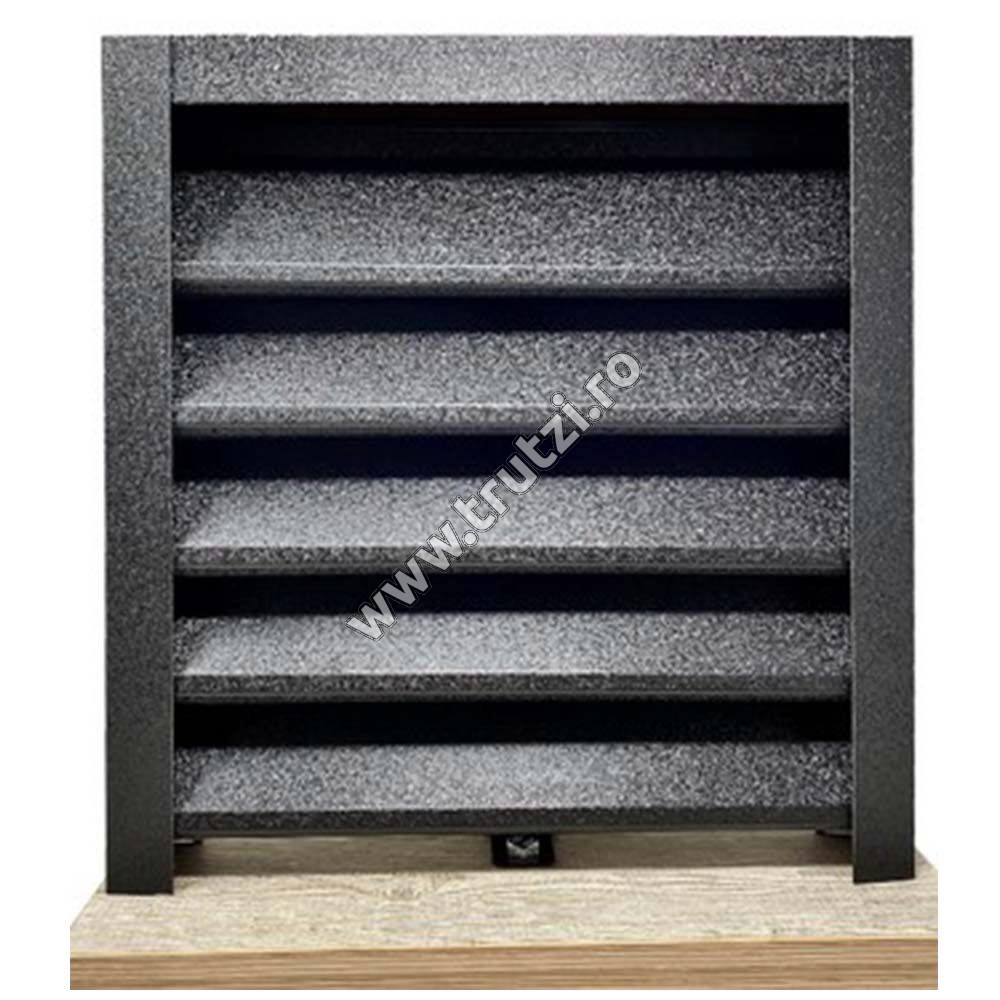 Imagine profil u vertical perforat v-mat structurat, negru ral 9005