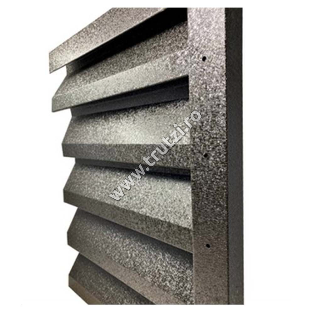 Imagine profil u vertical perforat v-mat structurat, negru ral 9005