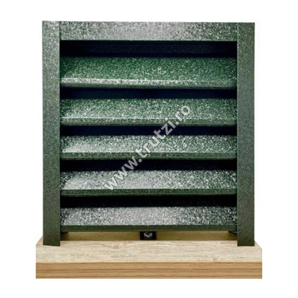 Imagine profil u vertical perforat v-mat structurat, verde ral 6005