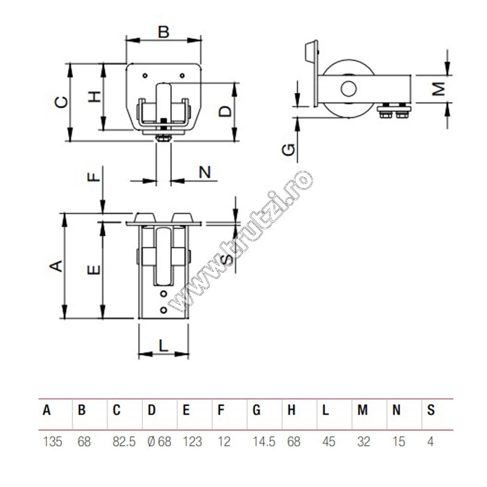 Rulment capăt pentru kit integrator, kit Bullet Comunello, CGS-347m