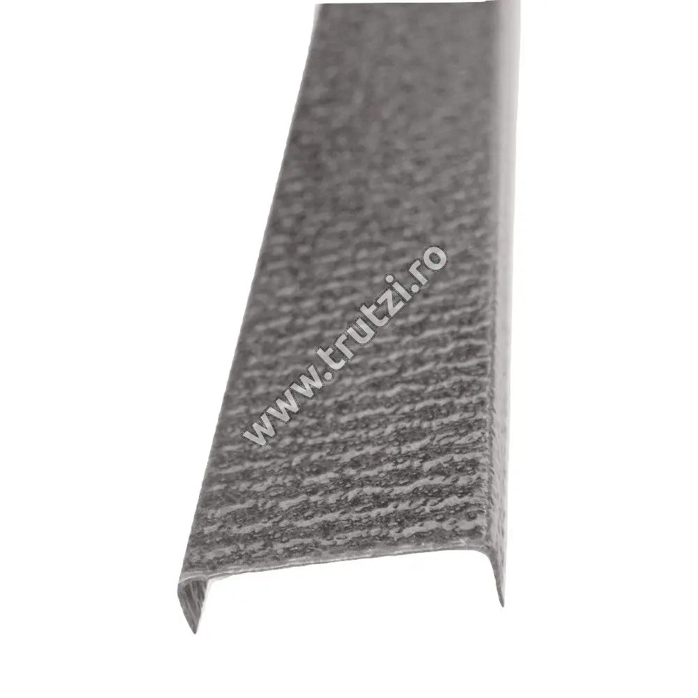 Imagine set cadru gard gri antic: 2 profile u  + 1 bara verticala + 1 coama + suruburi