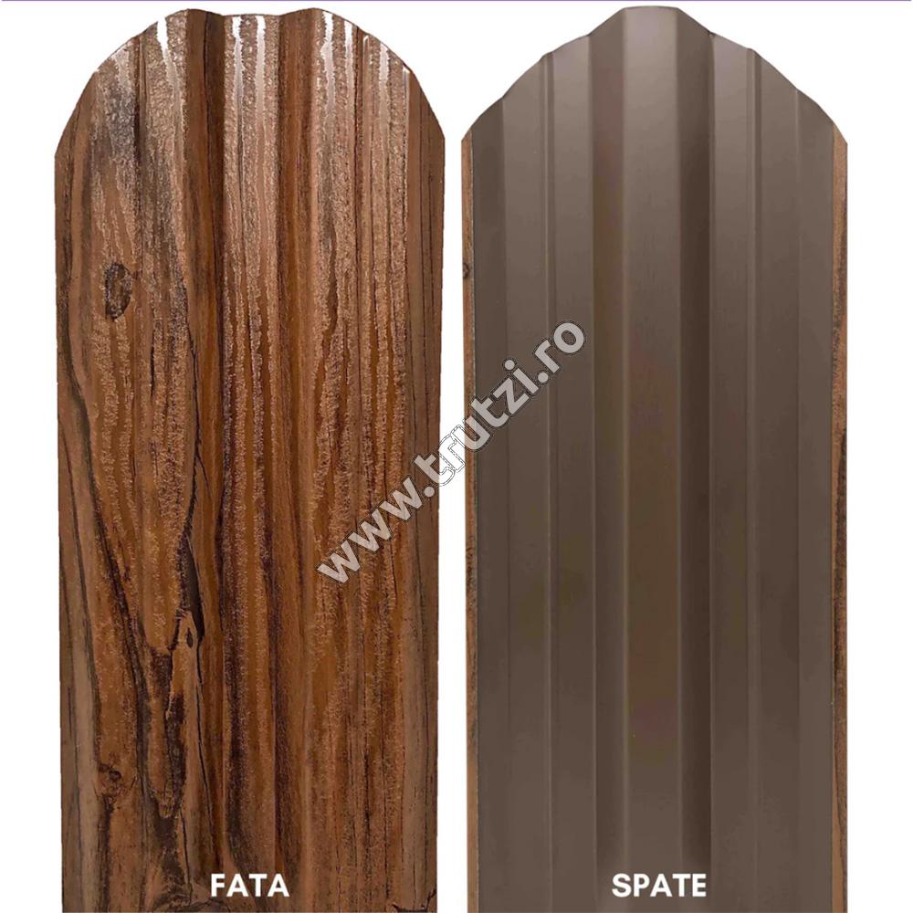 Imagine sipca metalica verticala gr.0.40 mm imitatie lemn nuc striat