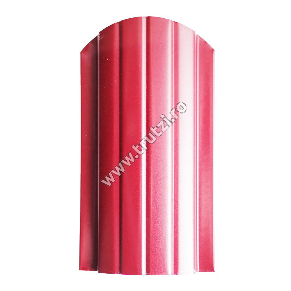 Imagine sipca omega 0.45 mm vopsita pe o parte rosu ral 3011