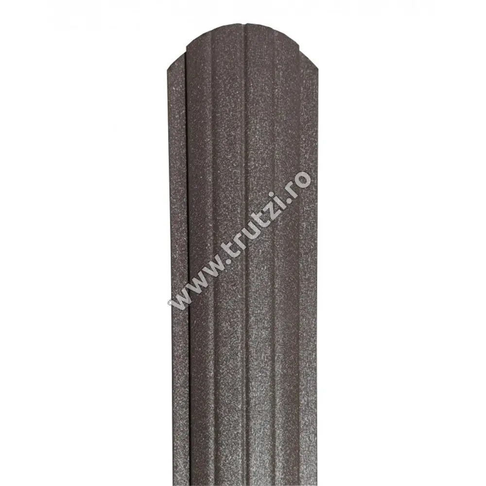 Imagine sipca omega 0.50 mm vopsita pe o parte maro-gri ral 8019 mat structurat