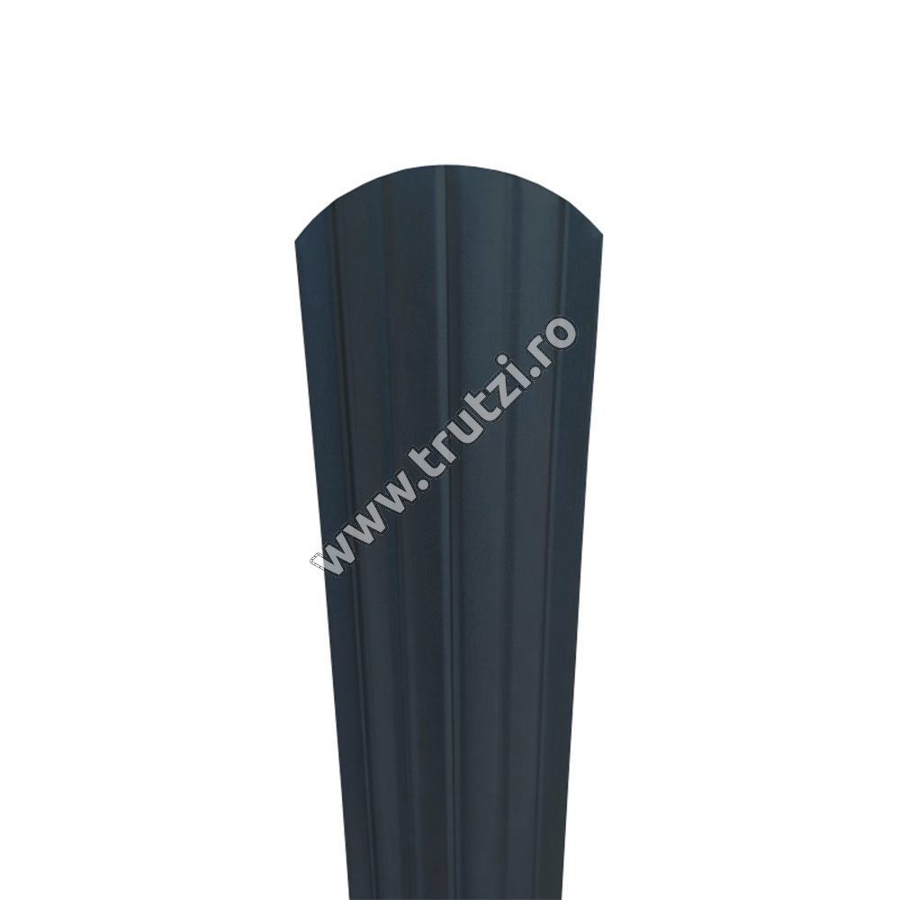 Imagine sipca omega 0.55 mm vopsita pe ambele parti antracit gri ral 7016