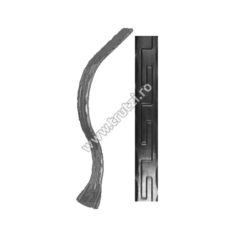 Imagine terminatie mana curenta sect. 40x5mm amprentat grecesc, h 400mm, l 300mm