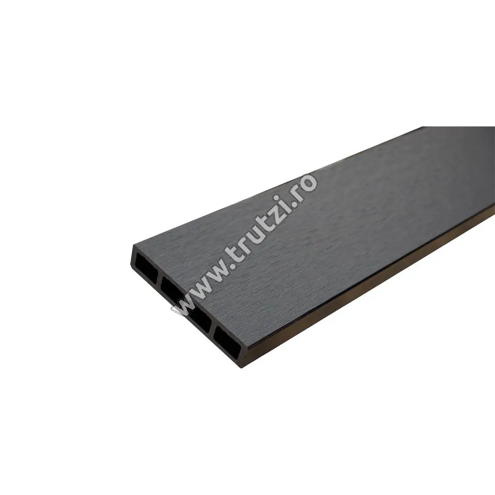 Imagine uluca celulara gard wpc 102x20x4000mm, gri inchis