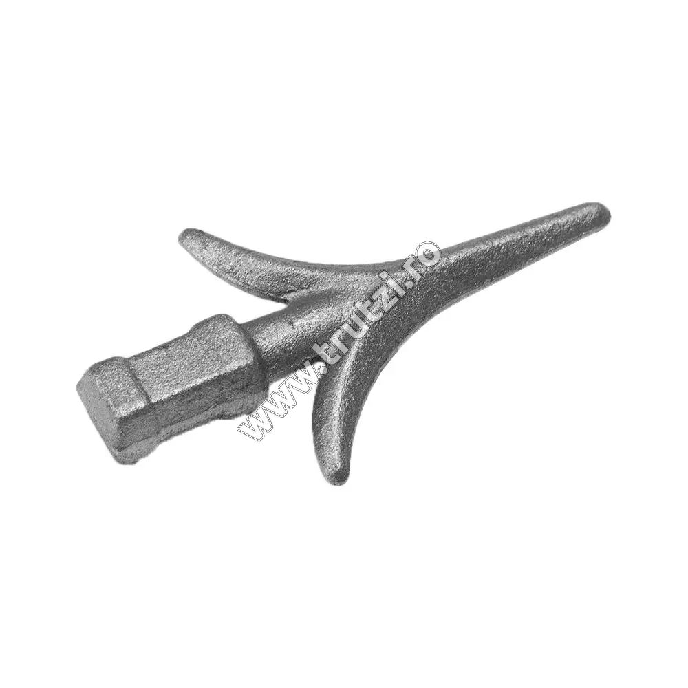 Vârf din oțel bază 16x16mm, H 105mm, L 60mm