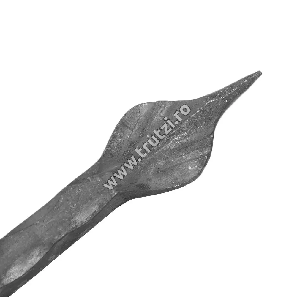 Vârf forjat bază 12x12mm amprentat, H 150mm, L 30mm