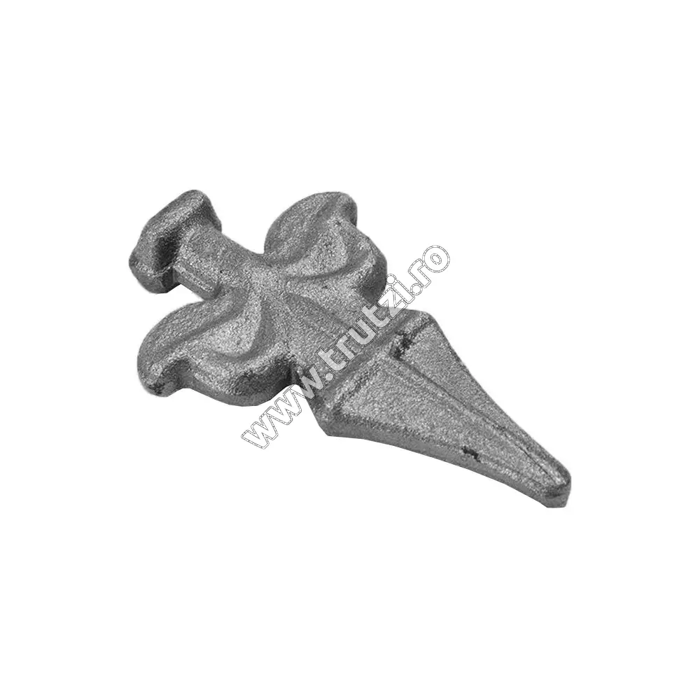Vârf turnat bază 15x15mm, H 75mm, L 45mm