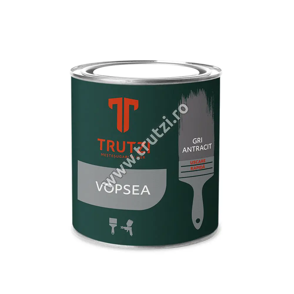 Imagine vopsea gri antracit uscare rapida -ral 7016 - 2.5 l