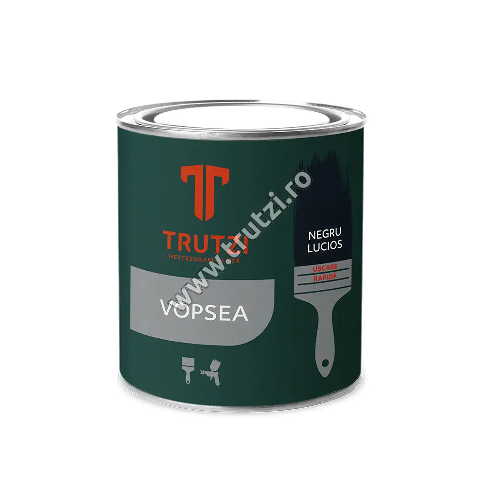 Imagine vopsea negru lucios rapid 2.5 l