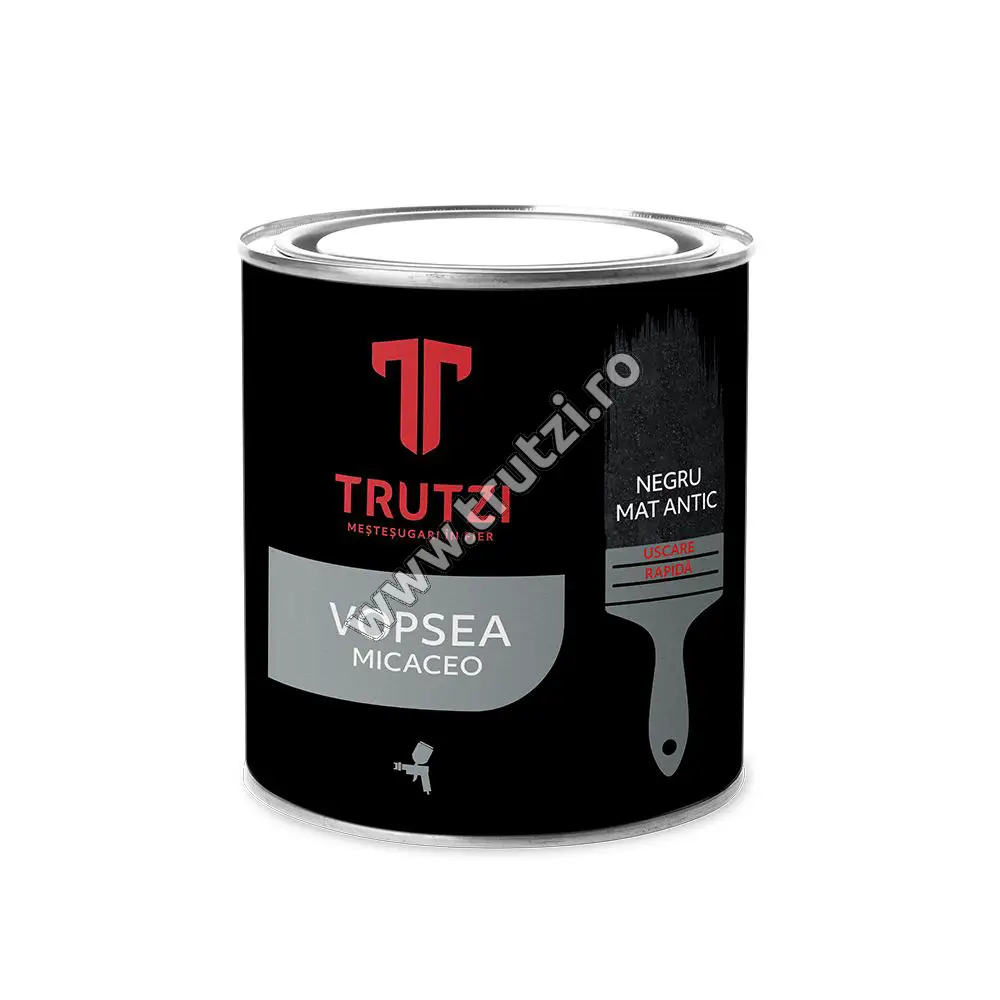 Imagine vopsea negru mat antic 0.75 l