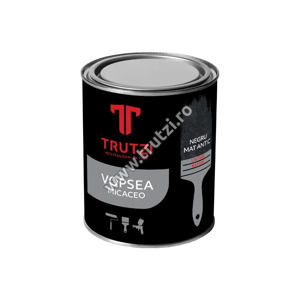 Imagine vopsea negru mat antic 20 l